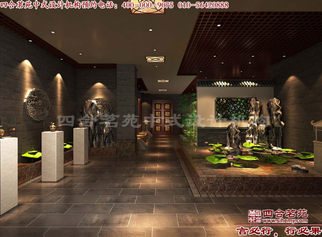 中式會(huì)所大廳水景設(shè)計(jì) 會(huì)所設(shè)計(jì)要求必須得在細(xì)節(jié)上著手